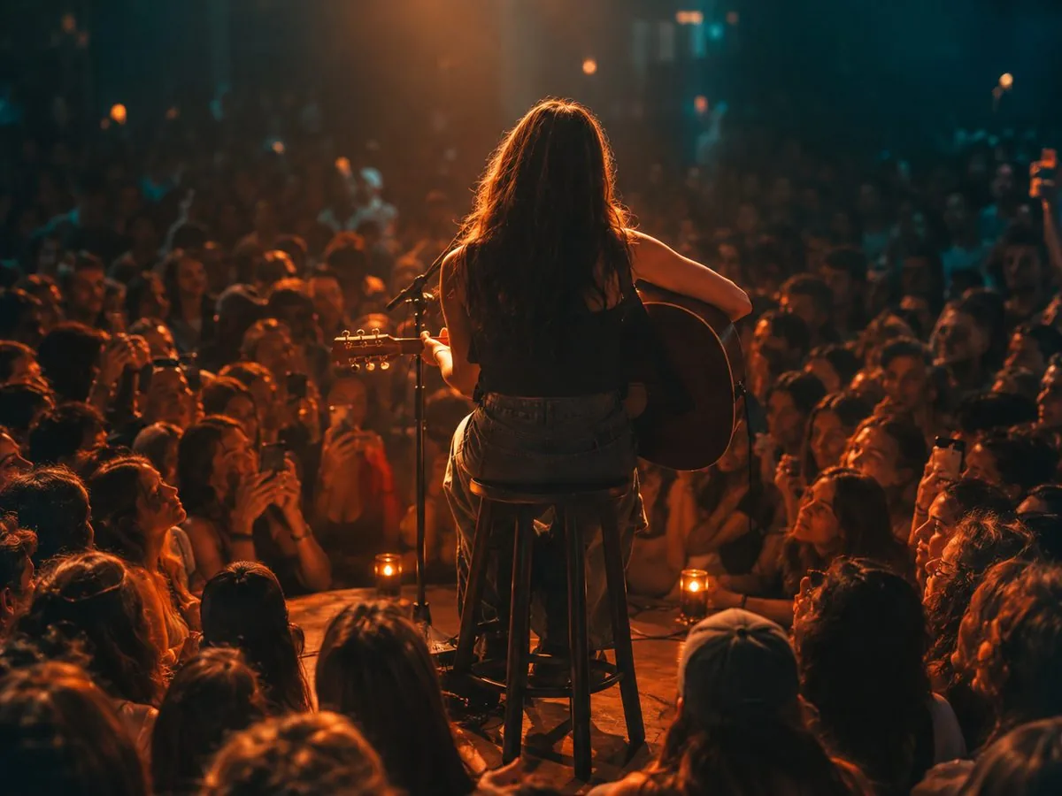 The small circular B-stage out in the crowd