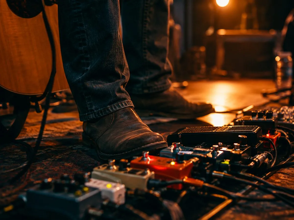 Acoustic guitar and loop pedal, the core of the LOOP Tour show